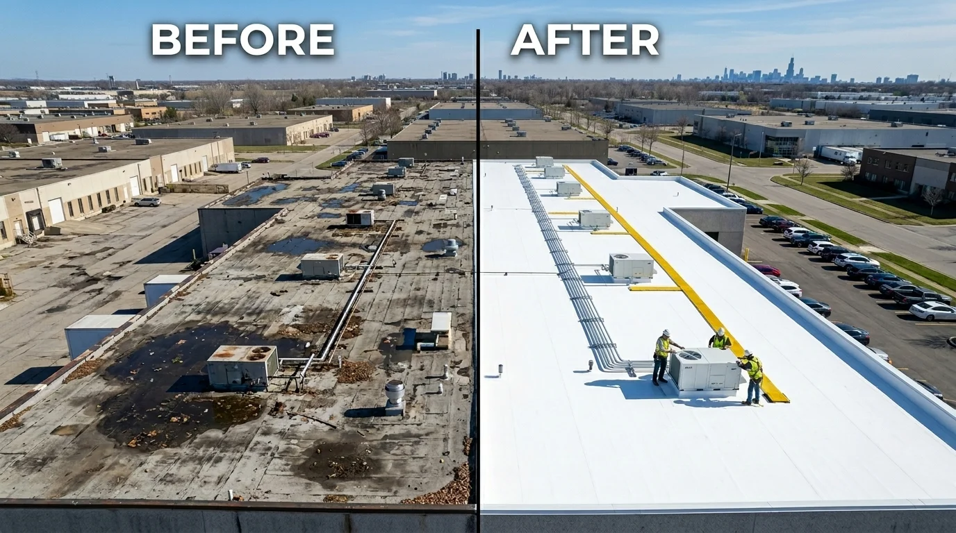 Commercial_roofing_before_and after project images